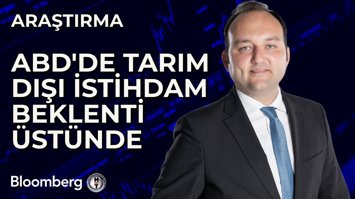 📍 ABD'de tarım dışı istihdam, 220 bin beklentisine karşı, 227 bin seviyesinde gerçekleşti. 📍 Türkiye'nin 5 yıllık risk primi 250'nin altında. Bloomberg HT Araştırma Analisti Çağlar Kuzlukluoğlu (Çağlar Kuzlukluoğlu) aktardı.