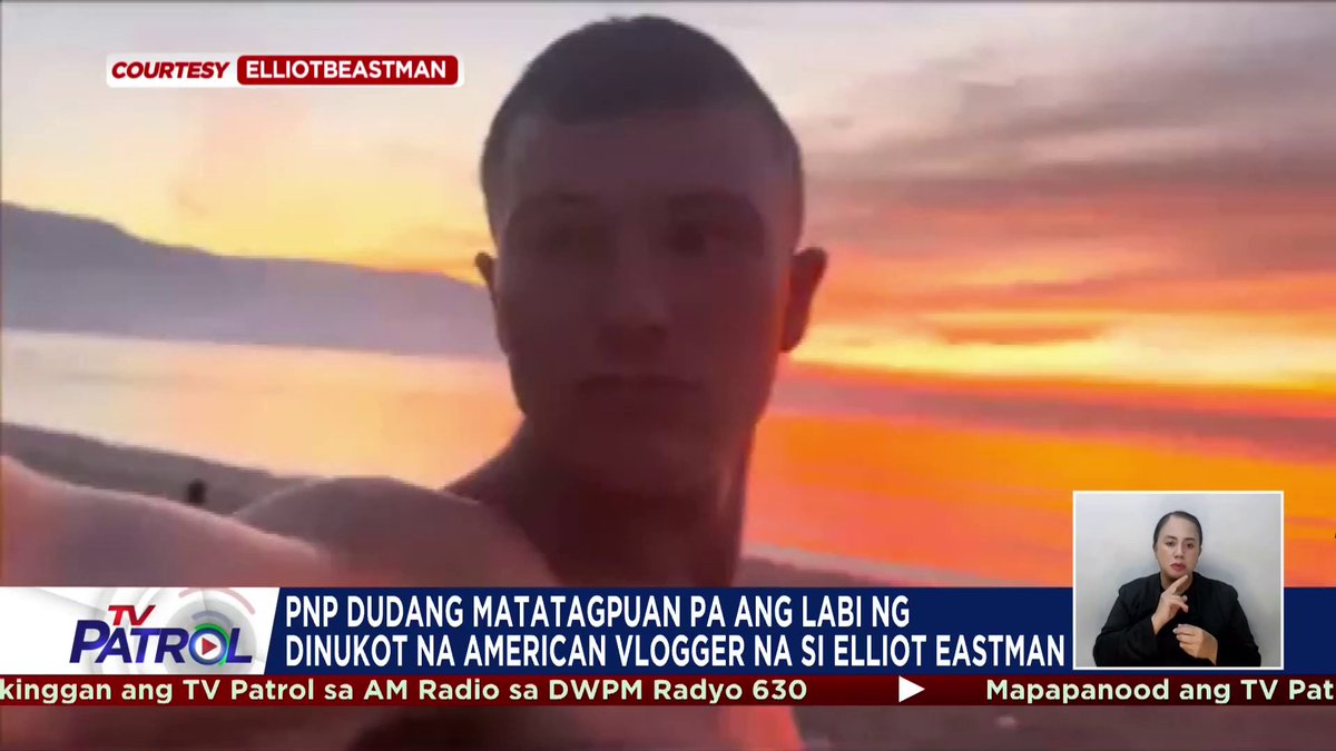 Malabo na umanong marekober ang mga labi ng dinukot na American vlogger na si Elliot Eastman, ayon sa Philippine National Police (PNP). Ito ay dahil sa lalim at lawak ng dagat kung saan umano itinapon ang katawan ng biktima, ayon sa isa sa mga nahuling suspek.