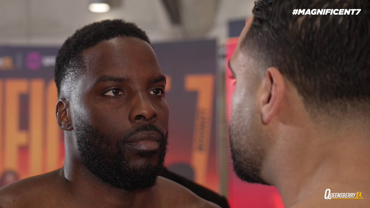 ⚖️ Lawrence Okolie weighed in at 260.8 lbs for his Heavyweight debut tomorrow. Okolie, until one fight ago, was fighting under the 200 lbs Cruiserweight limit. He tipped the scales at 223 1/2 lbs for his last fight. 📈 He is 37 lbs heavier tonight.