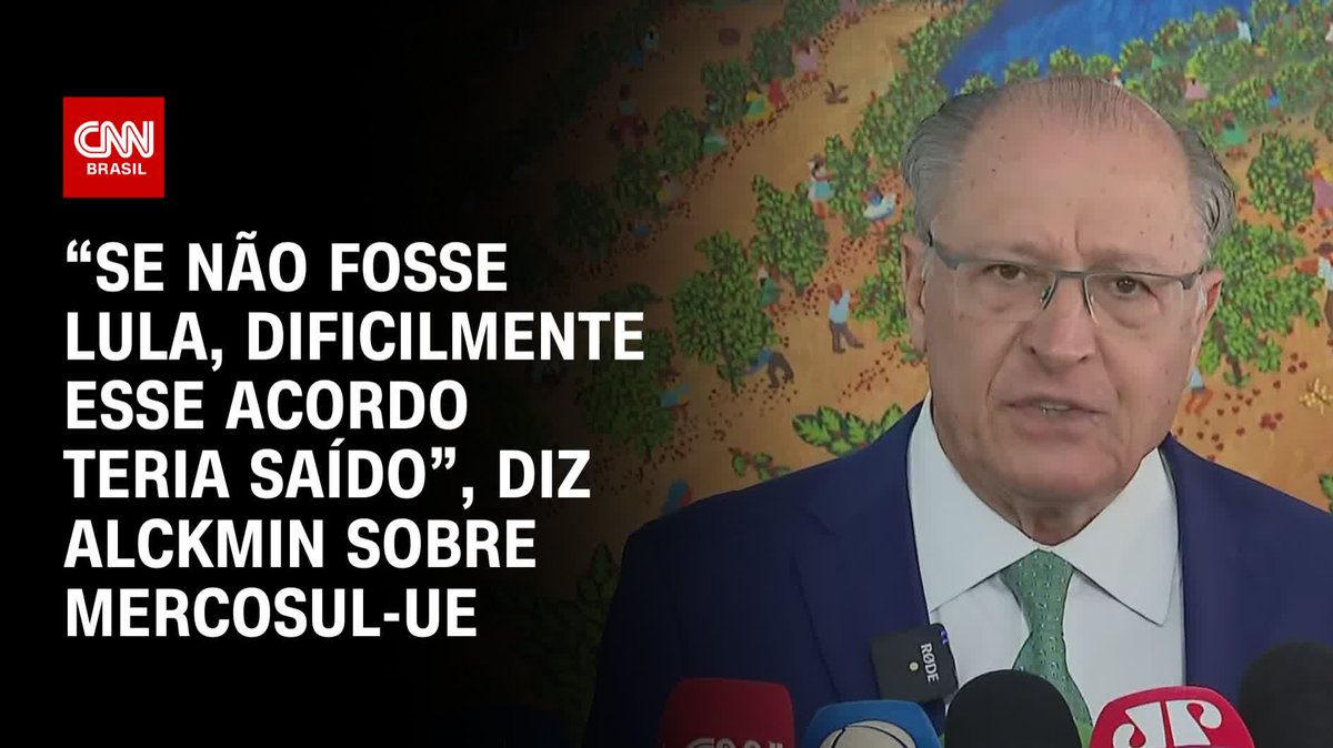 Vice-presidente Geraldo Alckmin sobre acordo de livre comércio entre Mercosul e União Europeia: “Se não fosse Lula, dificilmente esse acordo teria saído”. LULA TEM PALAVRA