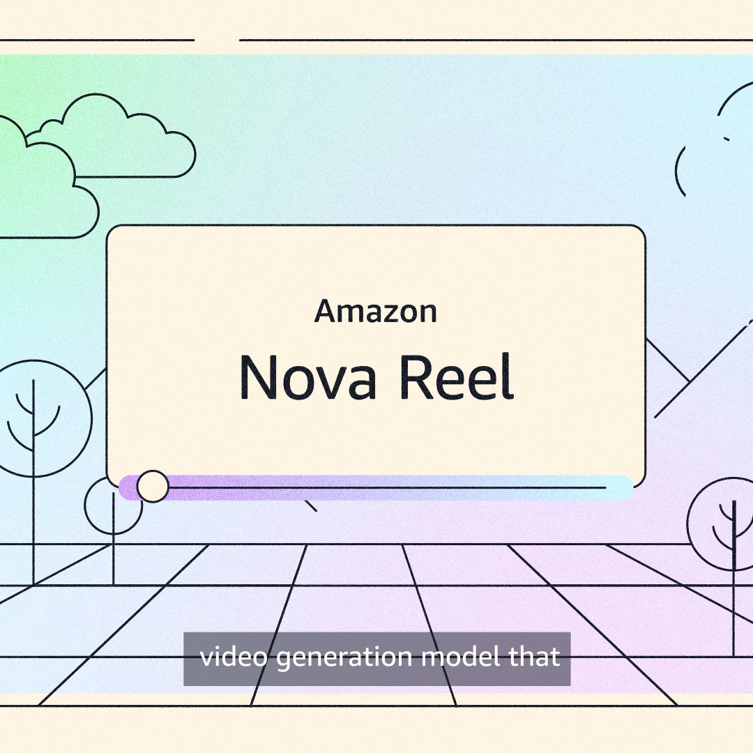 Transform your ideas into cinematic gold. 🎥🎬🍿 Amazon Nova Reel delivers state-of-the-art, high-quality video generation with advanced controls for security, safety, & Responsible AI. Enhance your content creation with #AWS— ready, set, roll. 👉