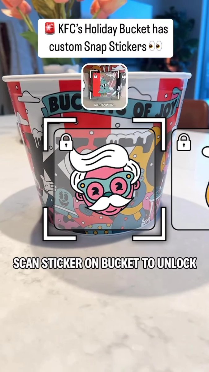 POV you have a KFC Holiday Bucket…👀