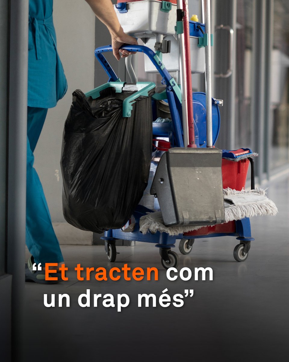 "Et tracten com si fossis un drap més." Jornades abusives, salaris baixos i amenaces constants: així descriuen el seu dia a dia treballadors del sector de la neteja. Un informe de la CNT denuncia que s’hi incompleixen drets laborals bàsics