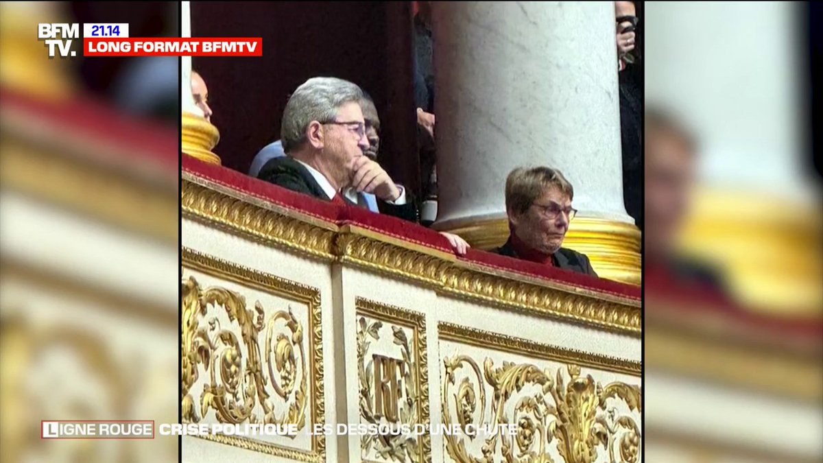 💬 "Il n'a pas le droit d'applaudir en tribunes" Comment Jean-Luc Mélenchon a suivi le vote de la censure du gouvernement Barnier #LigneRouge