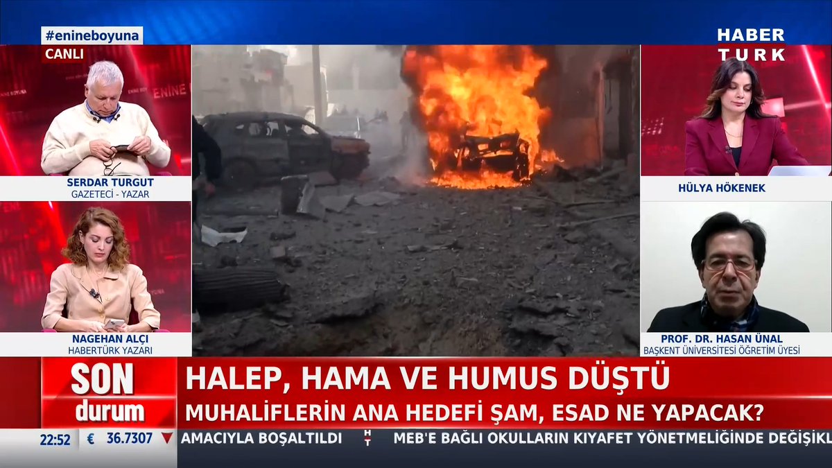 Rejim muhalifleri Şam'a yürüyor. Esad dönemi sona ererse Suriye'de neler olacak? Başkent Üniversitesi Öğretim Üyesi Prof. Dr. Prof. Dr. Hasan Ünal #EnineBoyuna'da değerlendirdi.