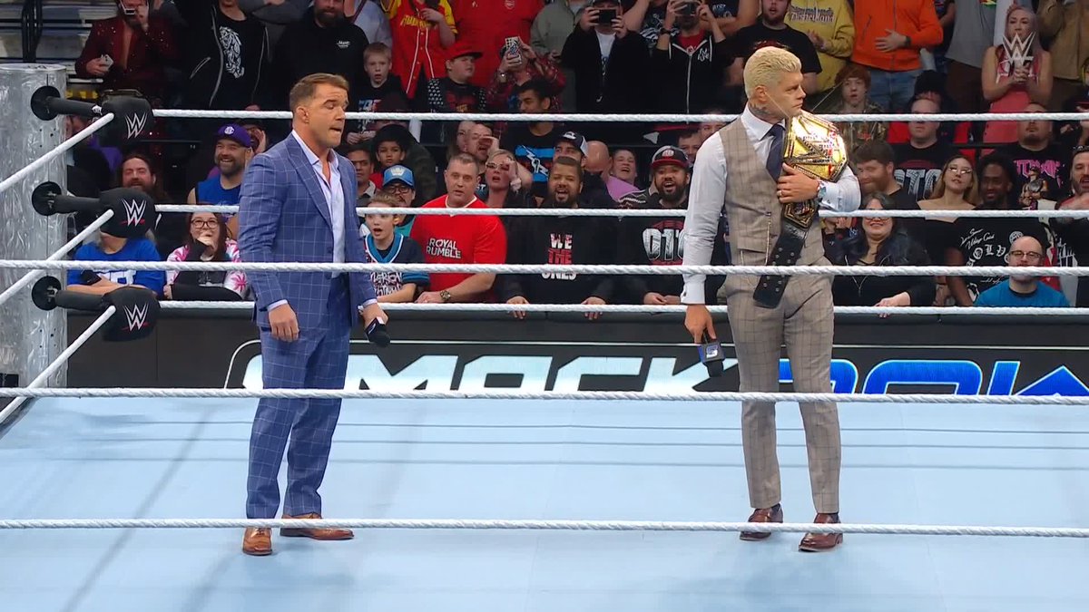 .Chad Gable “knows bad friends”. 🤨 Alpha Academy, care to comment? #SmackDown