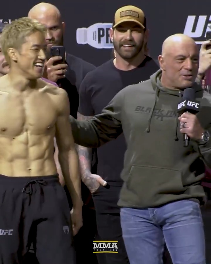 Joe Rogan may have a future in translating at the #UFC weigh-ins