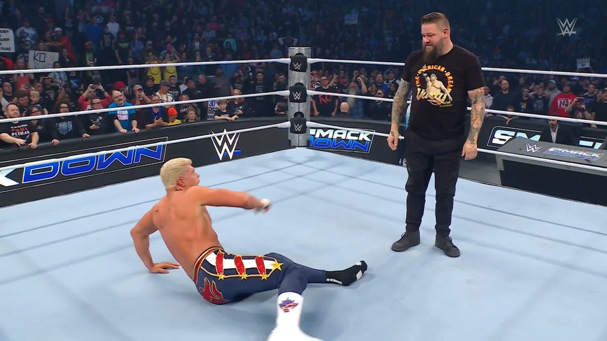 WHAT THE?! Kevin just attacked Cody Rhodes! 😱 #SmackDown