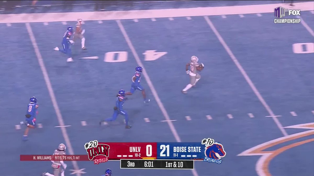 Kylin James for 86 yards. Fourth longest run in in UNLV history. 📺: FOX