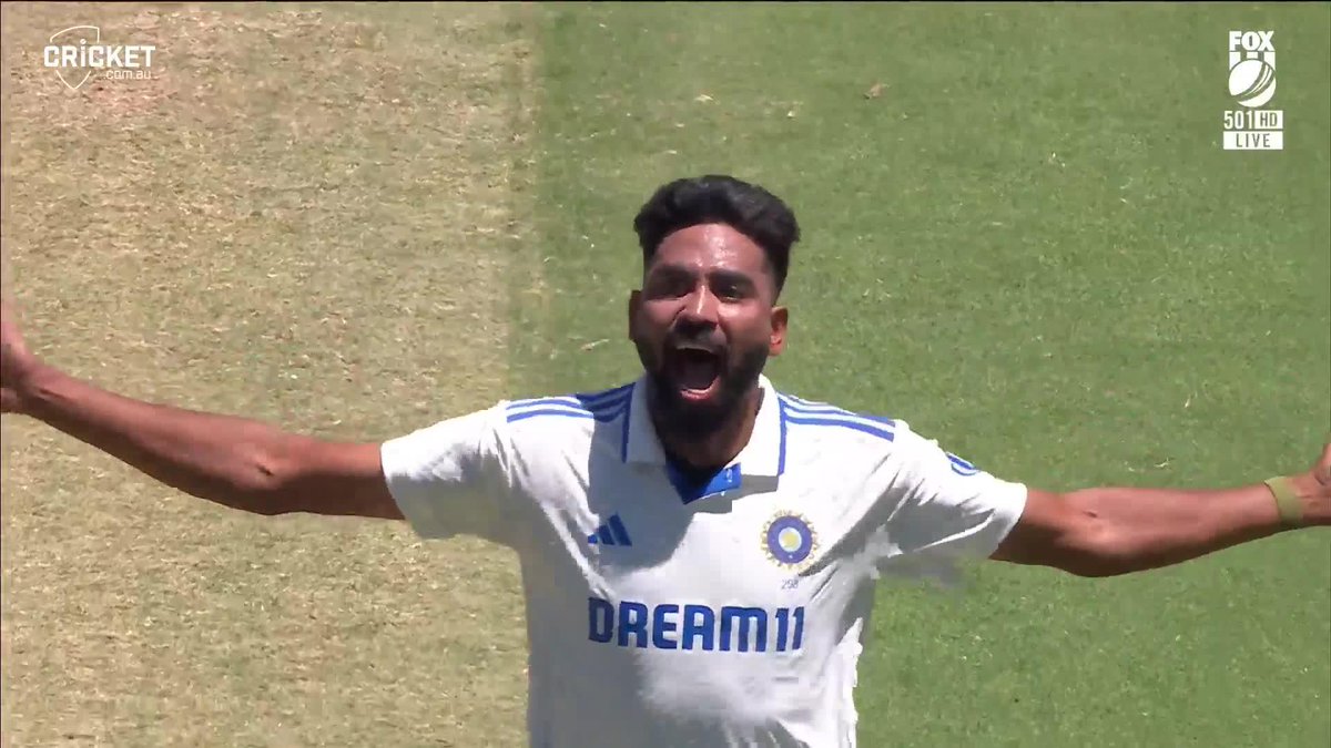 Umpire Illingworth didn't rate Siraj's celebration! 😤 #AUSvIND