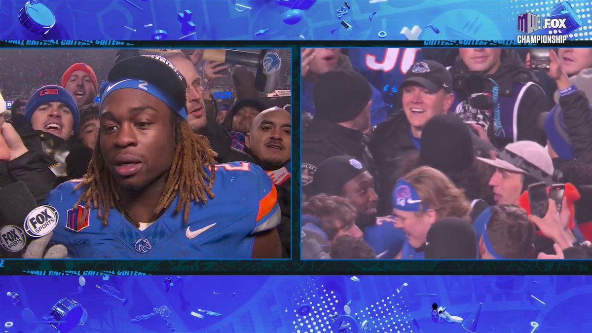 "This means everything. This is everything we worked for... It's amazing, it's a dream come true." Allison Williams talks with Boise State Football's Deuce 2️⃣ after winning the Mountain West Championship ⬇️🏆