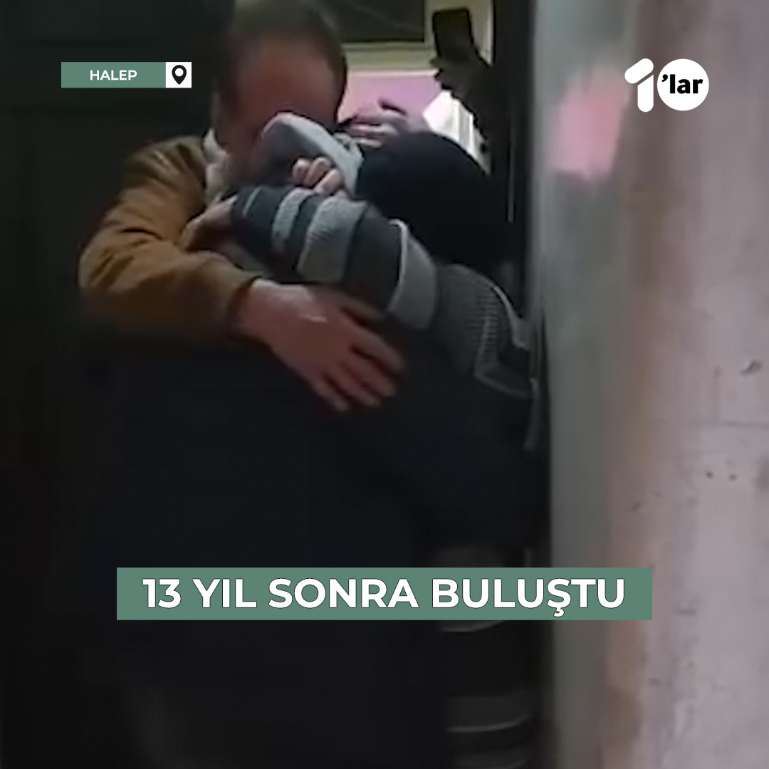 13 yıldır ailesini göremeyen Halepli gencin annesine kavuşma anı