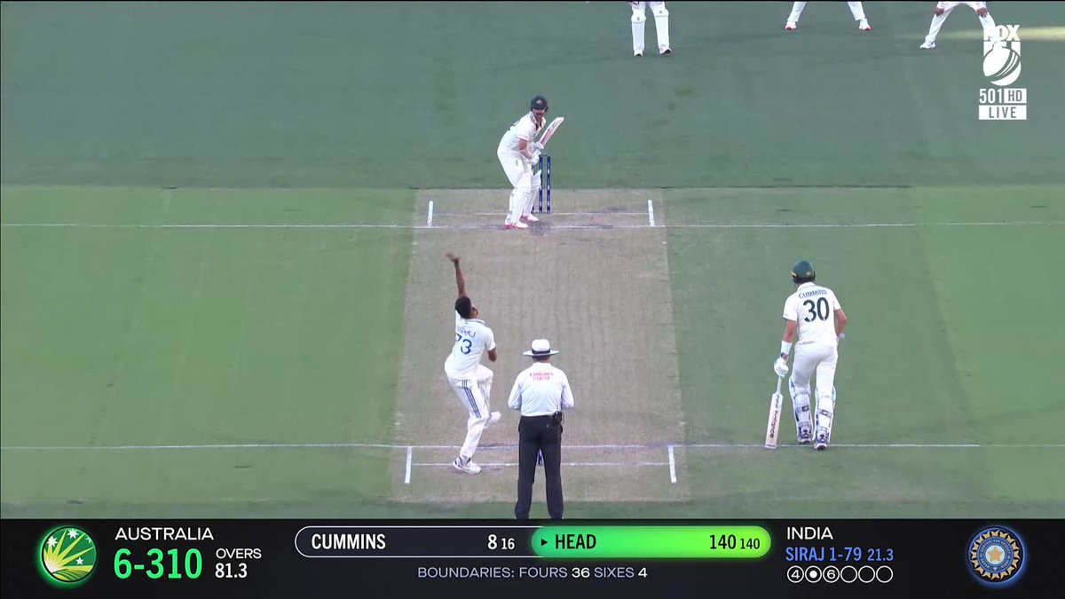 Siraj dismisses Head with a beauty, and gives him a big send off too 👀 I wonder what the crowd think of that one 🤔 📺 Watch #AUSvIND on Ch. 501 or stream via Kayo Sports 📝 BLOG 📲 MATCH CENTRE