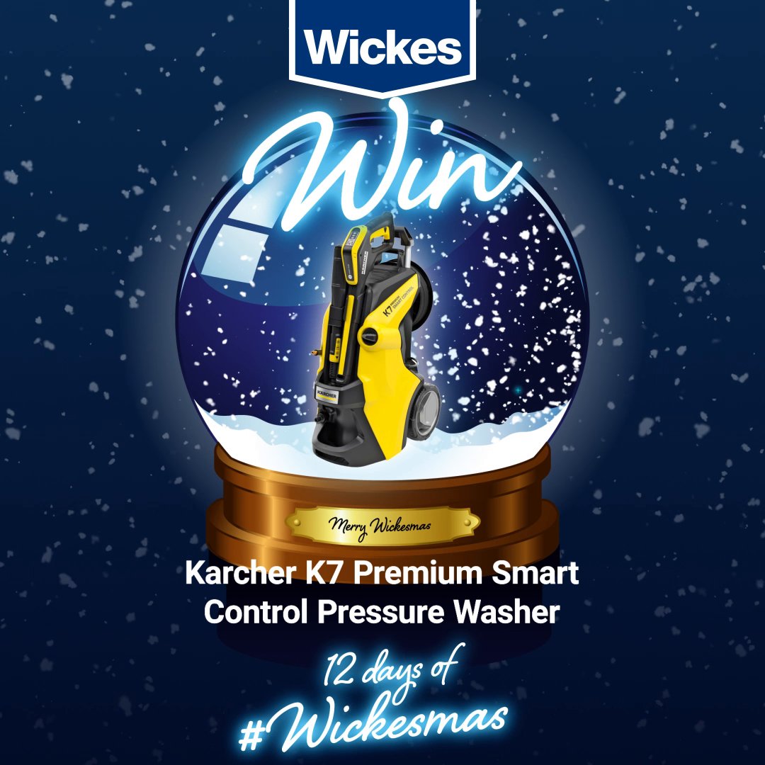 On the seventh day of Christmas, Wickesmas gave to me… 🎶 The chance to #WIN a K7 Premium Smart Control Pressure Washer from Kärcher UK To enter, follow WICKES and Kärcher UK, like this post and tag a friend below! Remember, the more tags, the more chances you have to win.