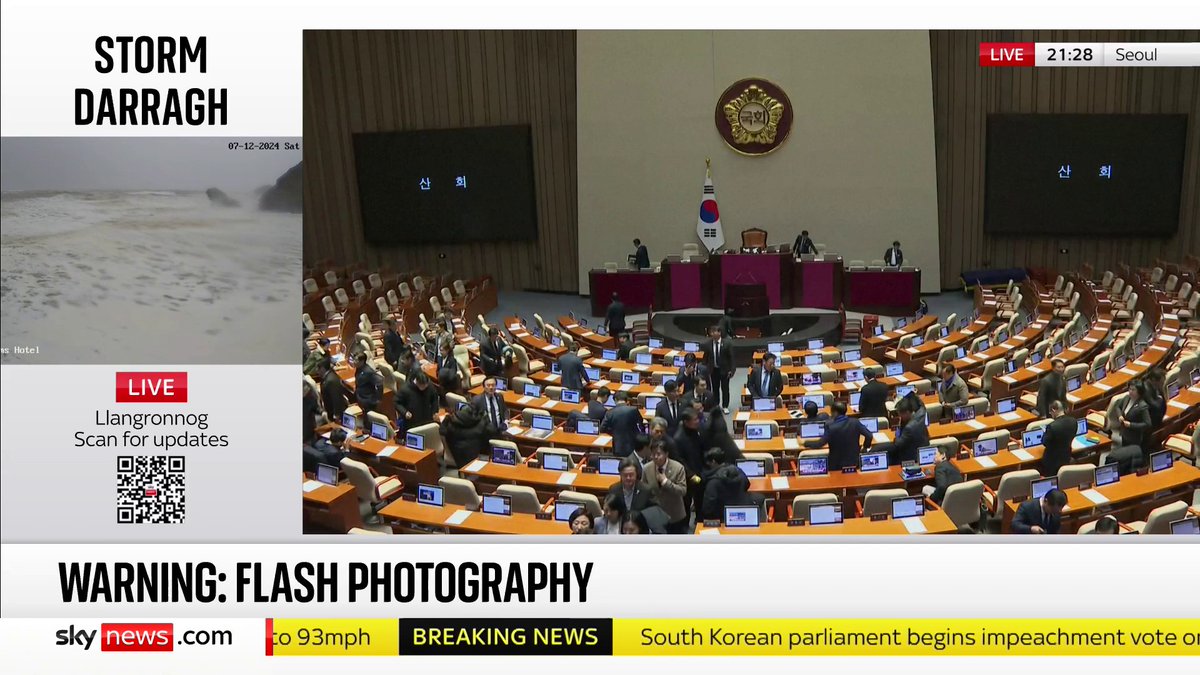 BREAKING: The impeachment vote for South Korea's president Yoon Suk Yeol has failed. 📺 Sky 501, Virgin 602, Freeview 233 and YouTube