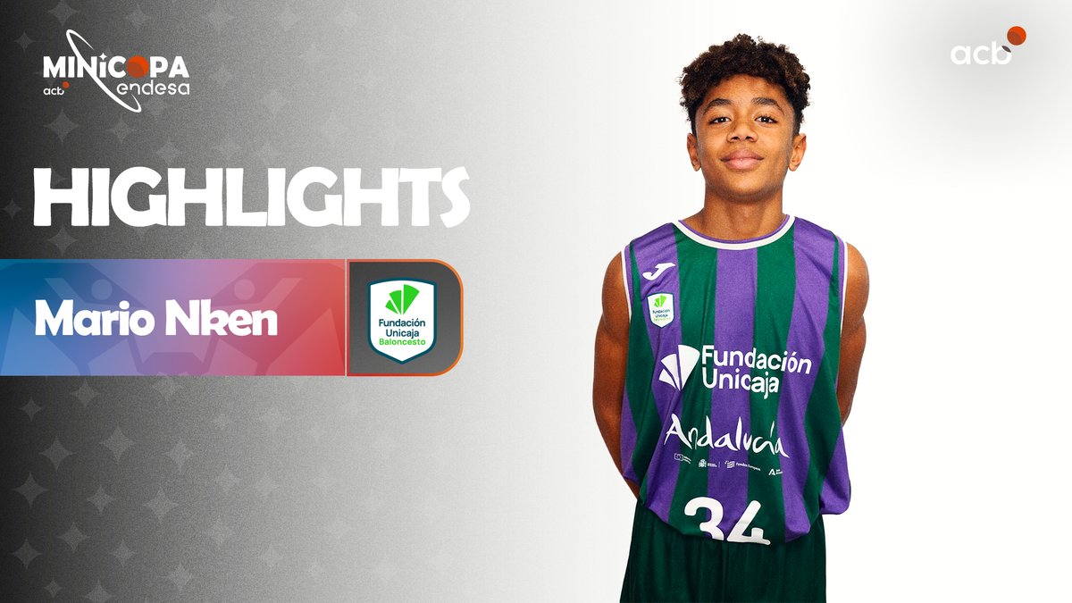 ✨ MARIO NKEN, brillando en la victoria de UnicajaCB con un partido completo de principio a fin. ¡3⃣6⃣ de valoración! #MinicopaEndesa