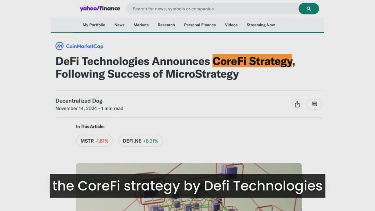 CoreFi strategy brings the Microstrategy playbook to Core! 🔶 This bold approach is set to strengthen Core's presence in institutional markets. 🏙️