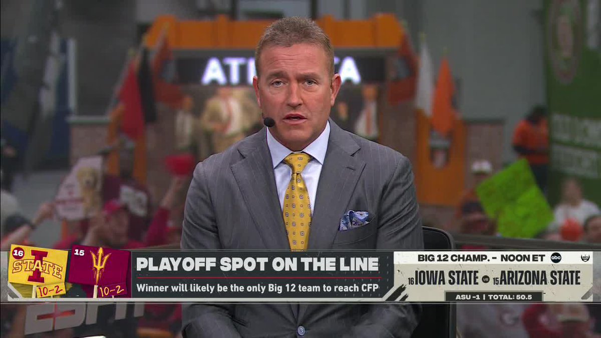 "This is, to me, what a great example of what a conference championship is all about." Kirk Herbstreit is excited for today's Big 12 title game 🏆