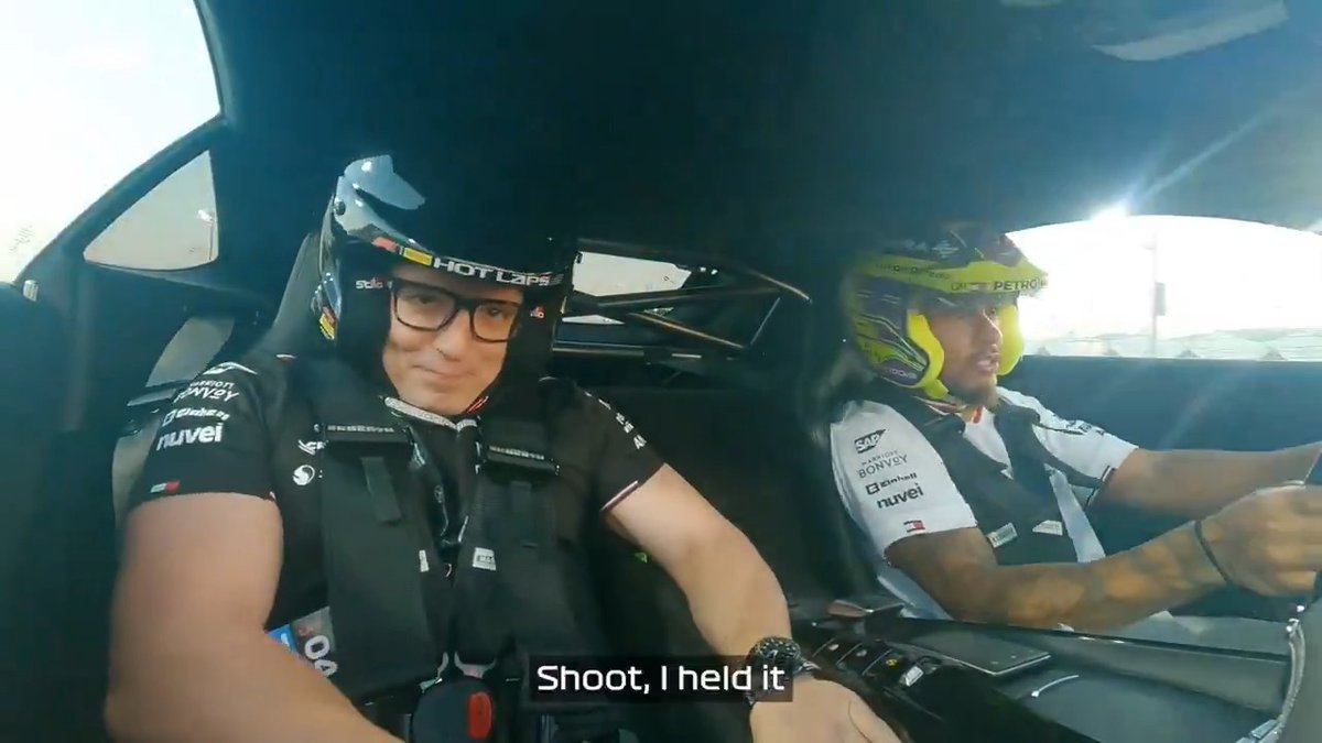 Lewis and Bono. One final lap. ❤️ Lewis Hamilton took his long-time engineer Pete Bonnington for a spin ahead of his final race for Mercedes-AMG PETRONAS F1 Team #F1 #AbuDhabiGP Pirelli Motorsport