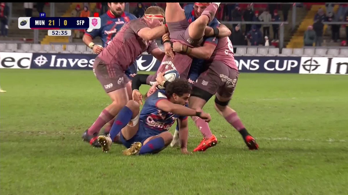 Like something out of the WWE 😬 Baptiste Pesenti was sent off for this highly dangerous tackle on Craig Casey 😱 #InvestecChampionsCup