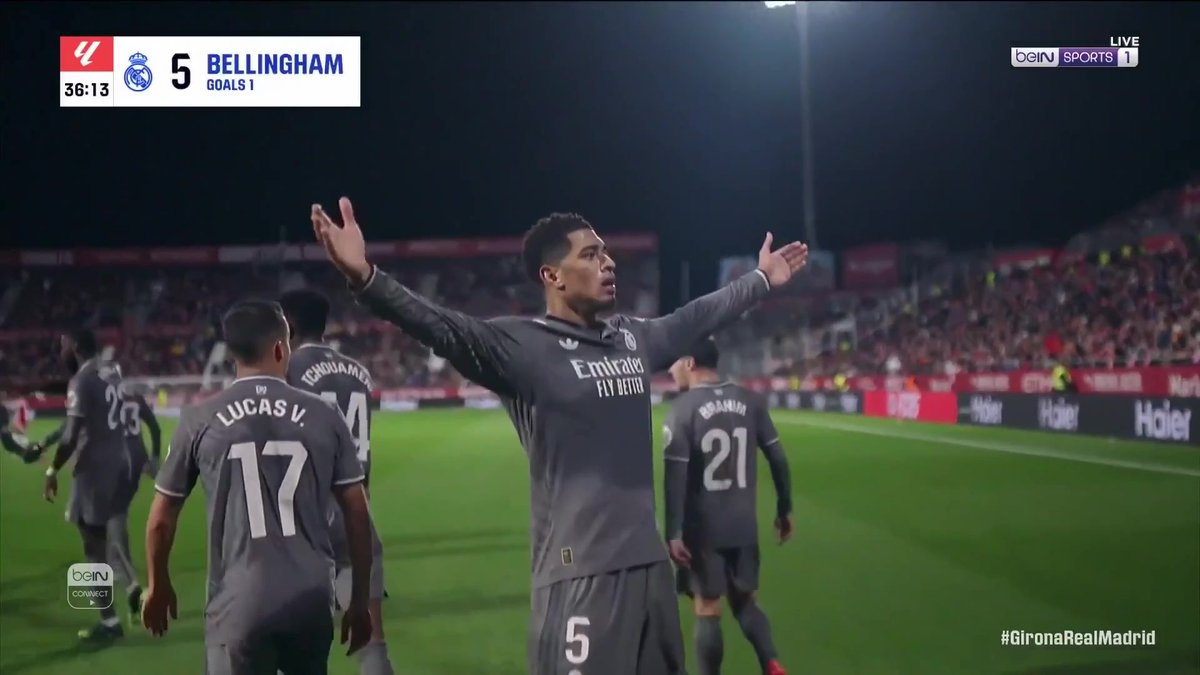 🔥⚽️ بيلينغهام يفتتح التسجيل للنادي الملكي #الدوري_الاسباني #LaLiga