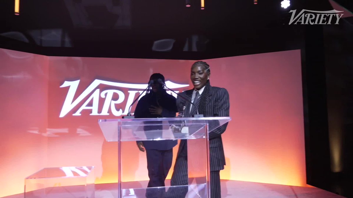 "A lot of the time, being a disruptor means being misunderstood, but still having the audacity to create anyway." Doechii accepts the Hip-Hop Disruptor of the Year award at Variety Hitmakers presented by AFEELA.