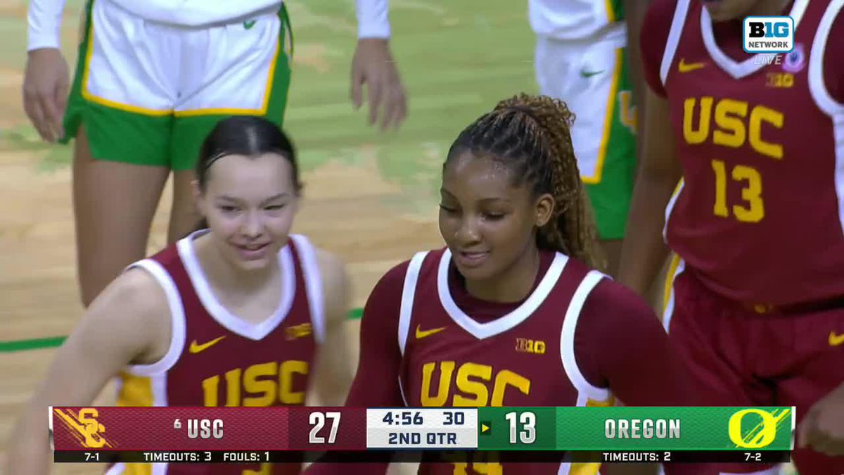Count it 💪💪 Kiki Iriafen #NCAAWBB x 🎥 B1G+ / USC Women's Basketball