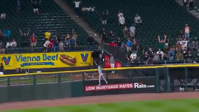 Play No. 15 of 2024: Travis Jankowski reaches over the wall to take away a walk-off home run 😳