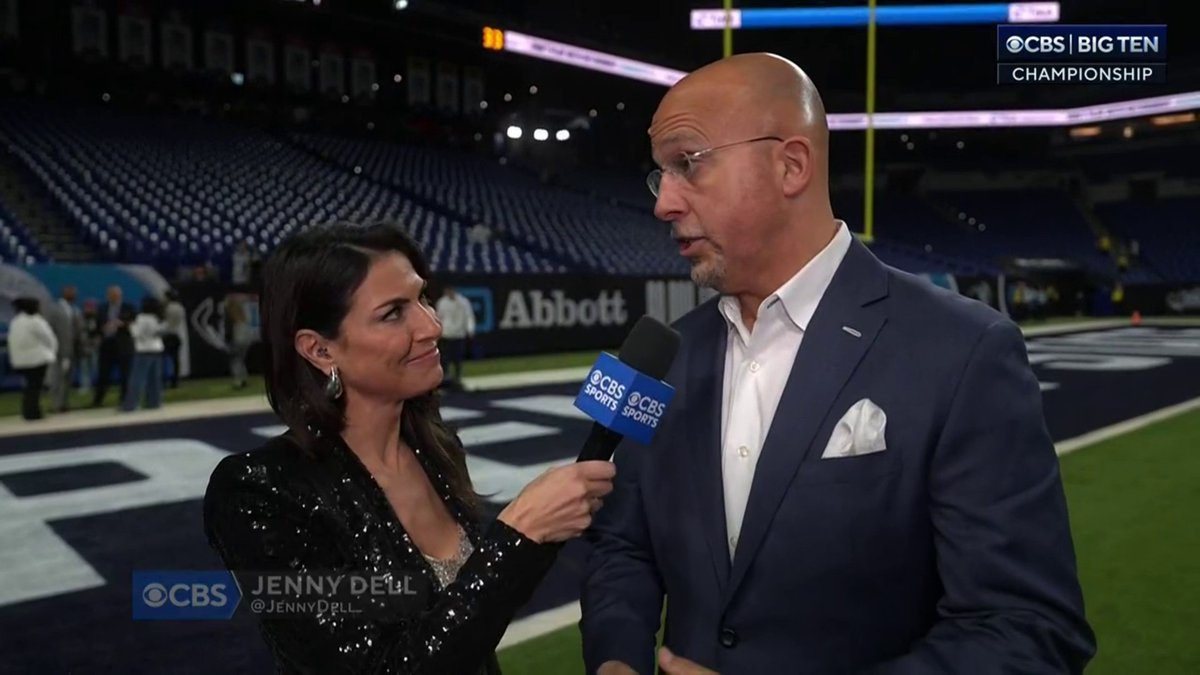 Tonight, @PennStatefball has an opportunity to win the Big Ten. James Franklin joins Jenny Dell to talk about the season it's been and the game ahead.