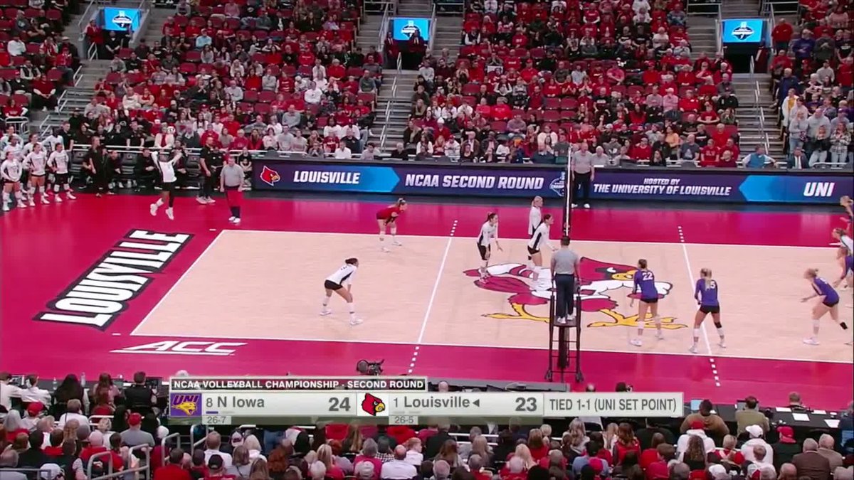 UNI LEADS 2️⃣-1️⃣ #NCAAWVB x 🎥 ESPN+ / UNI Volleyball