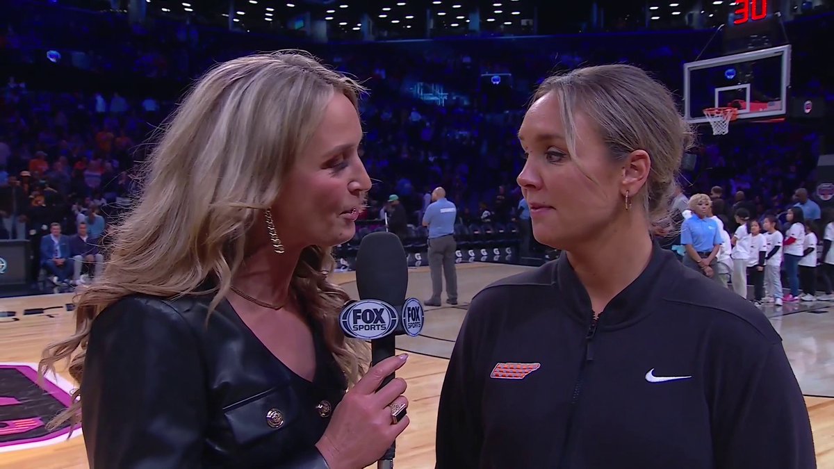 Brought it on a big stage!! 🎙️FOX College Hoops caught up with Coach Kim post game!