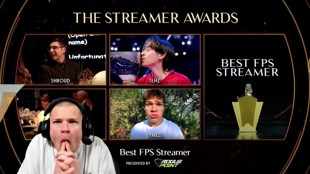 Jynxzi freaks out after finding out he won “Best FPS Streamer of the Year” at the 2024 Streamer Awards 😭😭
