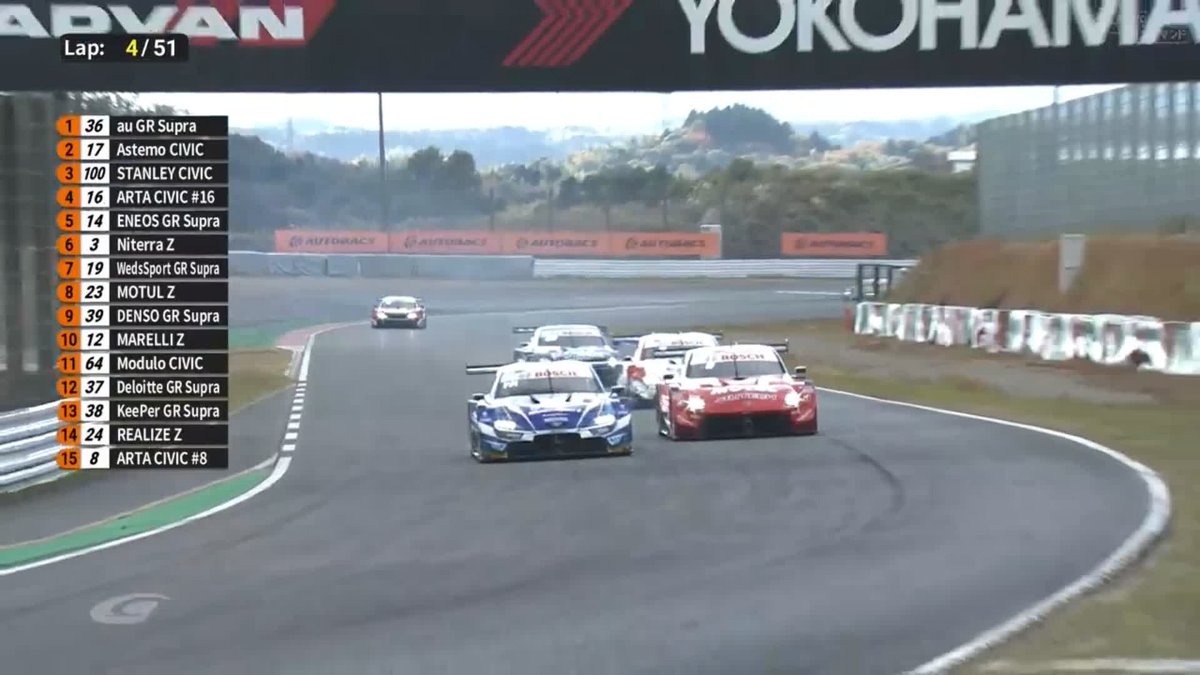 ロニーが攻める! 後方からはDENSOの関口が狙う! 手に汗握るハイレベルな攻防戦🔥 #SUPERGT 2024 第5戦 #鈴鹿サーキット 徹底LIVE #スーパーGT #SUPERGT30TH #鈴鹿GT300km