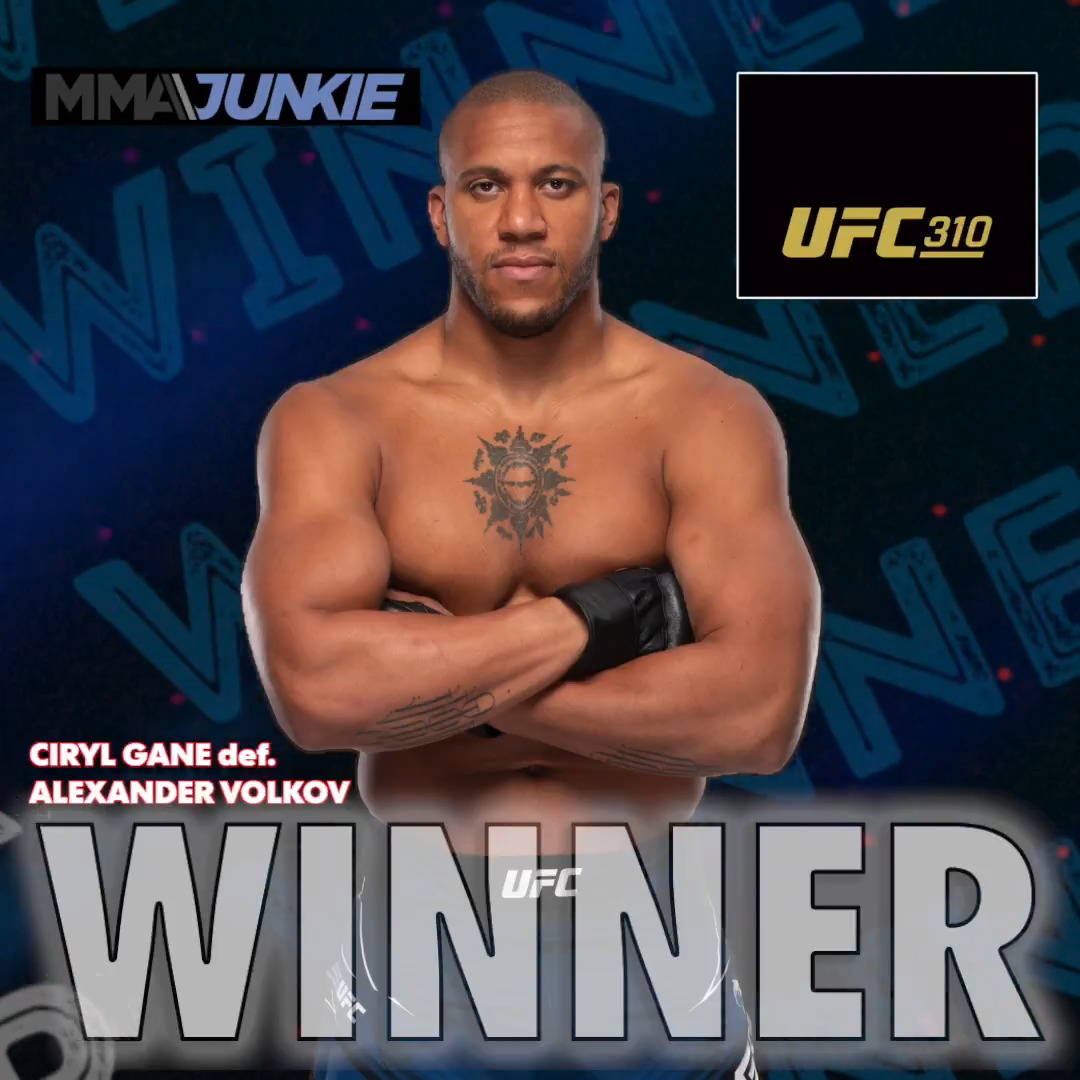 #UFC310 results: Ciryl Gane (@Ciryl_Gane) def. Alexander Volkov via split decision (29-28, 28-29, 29-28) Live coverage:
