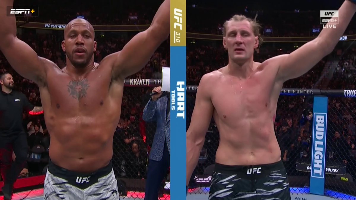 Ciryl Gane defeats Alexander Volkov by split decision at #UFC310