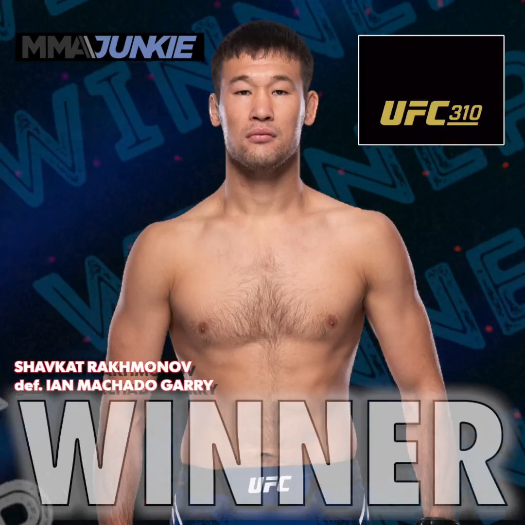 #UFC310 results: Shavkat Rakhmonov (Shavkat “Nomad” Rakhmonov) def. Ian Machado Garry via unanimous decision (48-47, 48-47, 48-47) Live coverage: