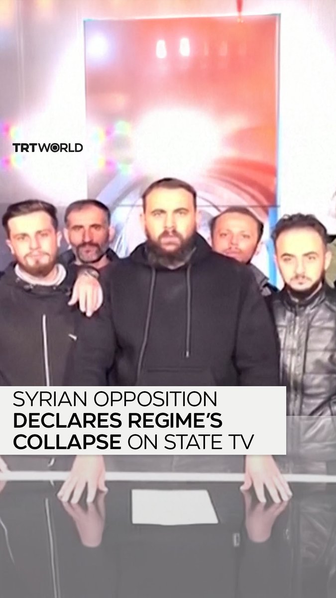 The Syrian opposition announced in a televised statement on Syrian state TV that they have freed Damascus and overthrown President Bashar al Assad’s regime, adding that all prisoners have been released
