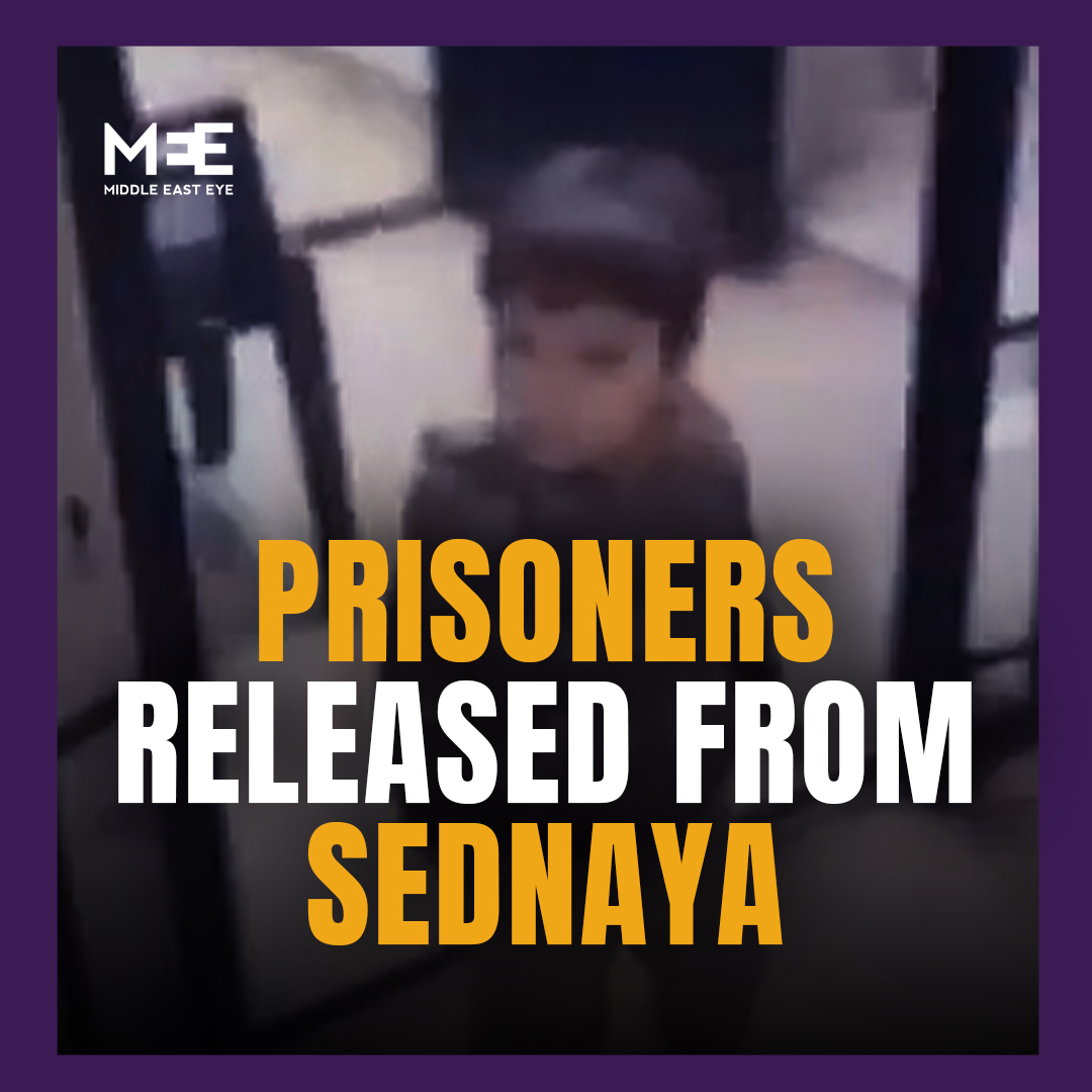 "He's gone, Bashar al-Assad is gone, you can leave." A video posted by local media showed rebels freeing Syrian women and children from the notorious Sednaya military prison near Damascus.