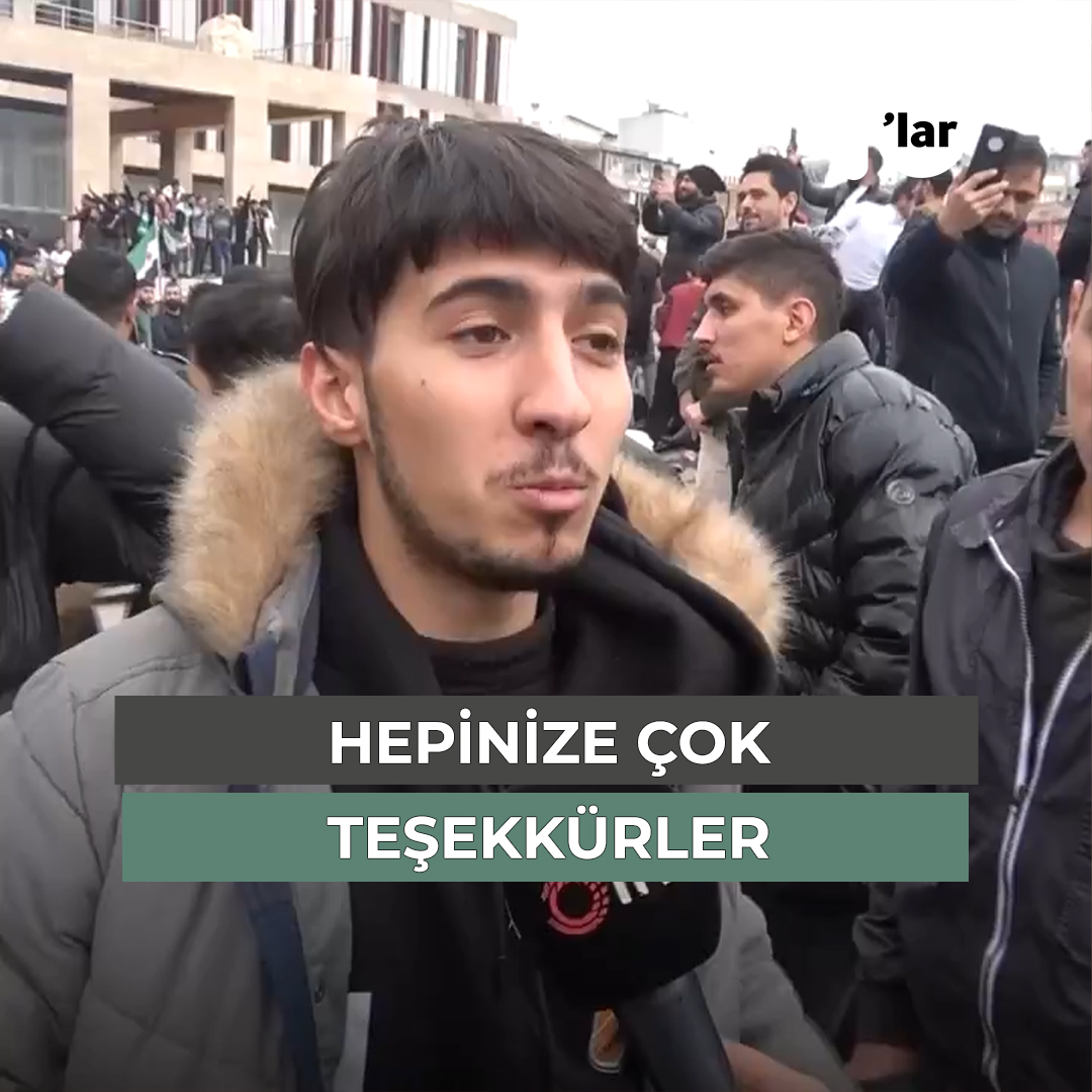 "Bir hatamız varsa tüm Suriyeliler adına özür diliyorum. Hepinize çok teşekkür ediyoruz."