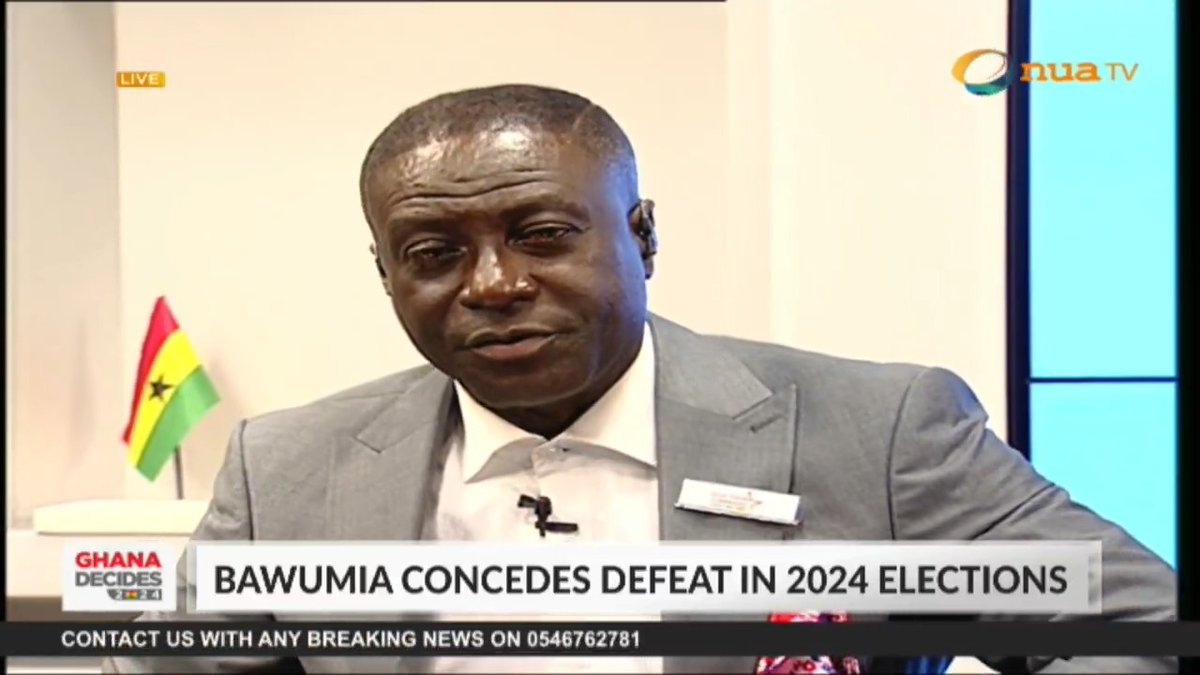 Mahama, you have 3 major works to do for Ghana - Captain Smart few words to John Dramani Mahama after Bawumia acknowledged defeat in the 2024 elections. #OnuaTV #ElectionCommandCentre #OnuaAbatoɔAsoeɛ