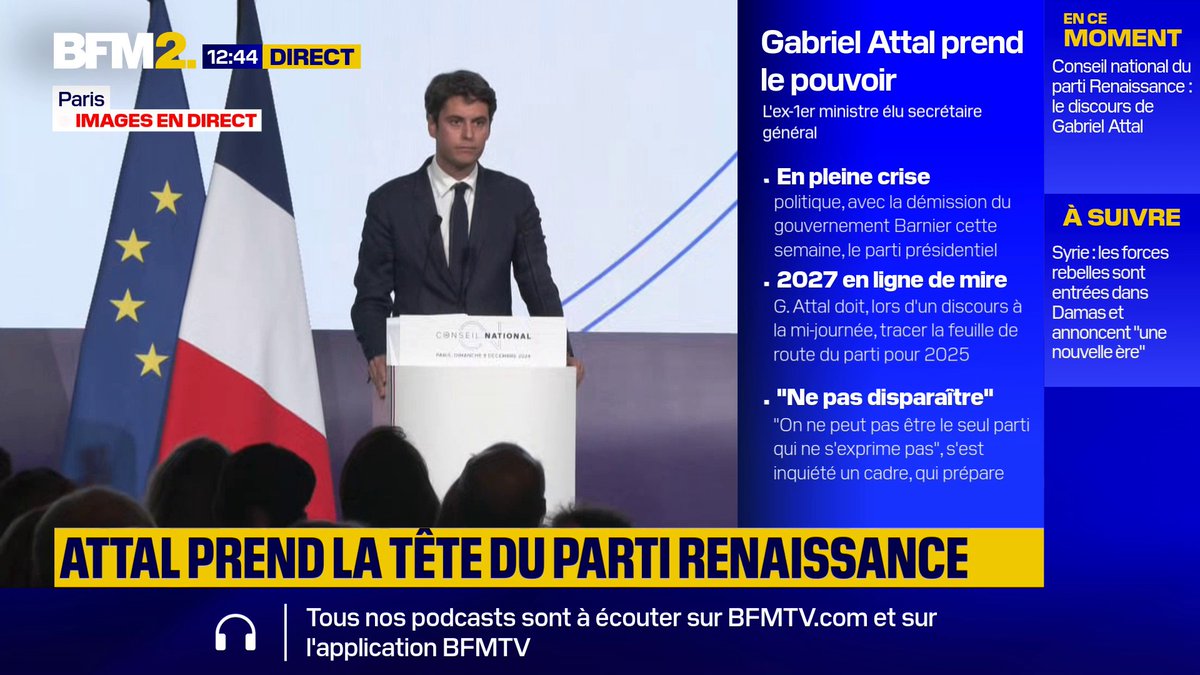 Gabriel Attal, secrétaire général du parti Renaissance : "Les Français n'écoutent plus les femmes et les hommes politiques"