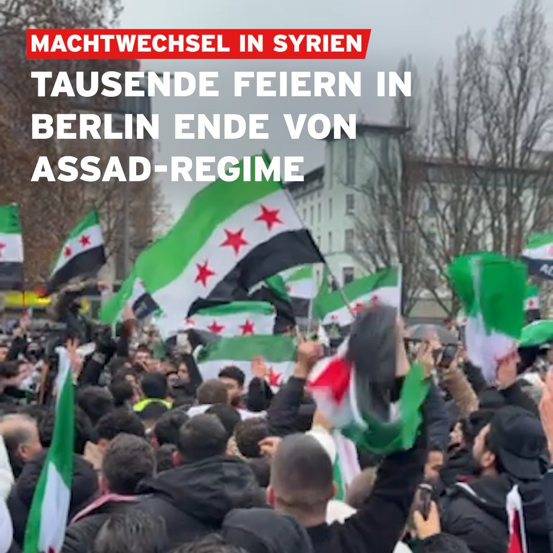 Am Sonntag haben sich tausende Menschen am Oranienplatz in Berlin-Kreuzberg versammelt und feiern den Sturz des syrischen Diktators Assad. In Syrien gibt es seit 2011 einen blutigen Bürgerkrieg. Wie es jetzt in dem Land weitergeht, ist noch völlig unklar.