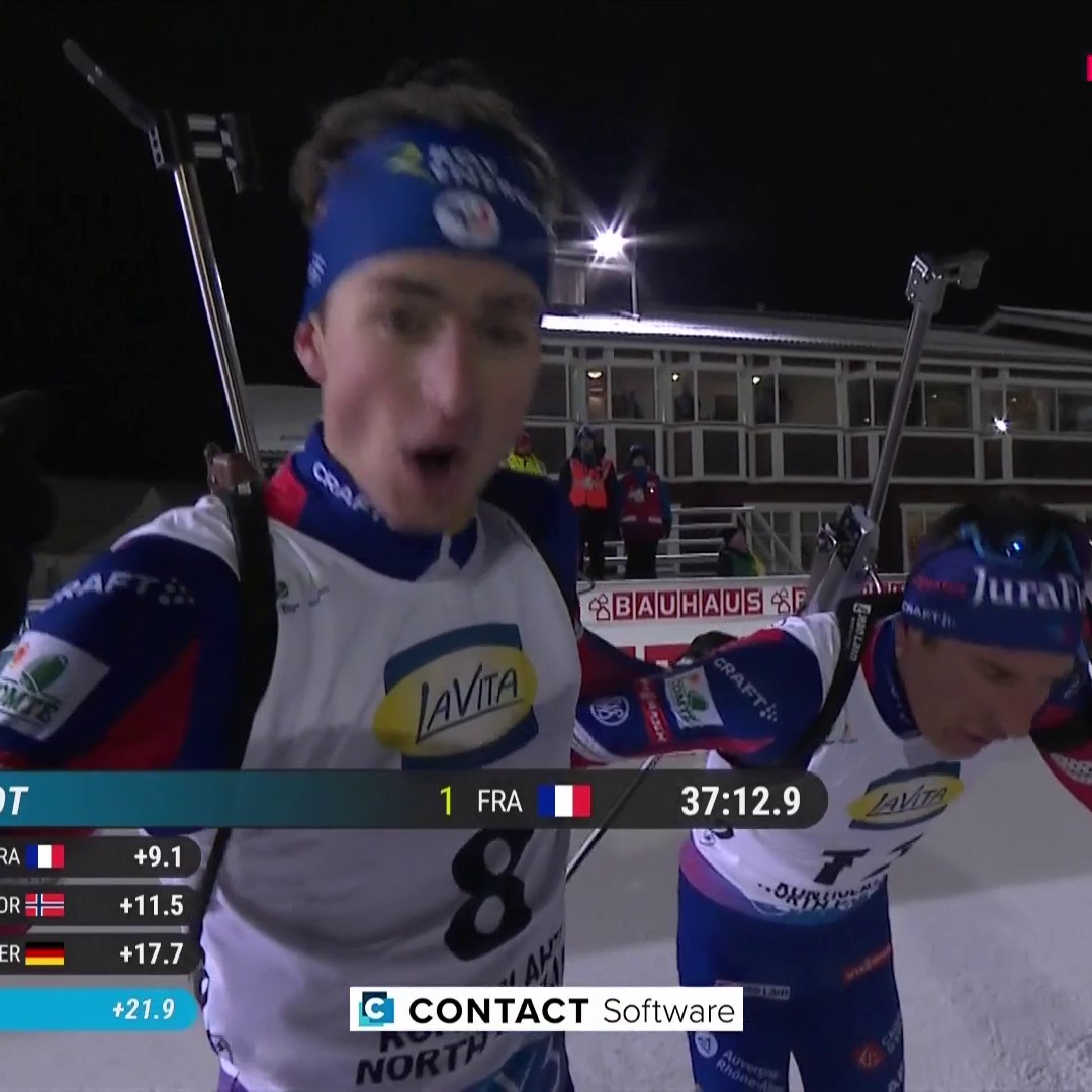 🇫🇷 Magnifique doublé français ! Eric Perrot s'impose devant Quentin Fillon Maillet sur la mass start du côté de Kontiolahti #ChaletClub #biathlon
