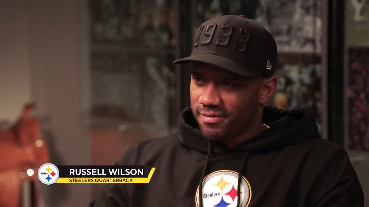 Russell Wilson with Bill Cowher. #Steelers #NFL