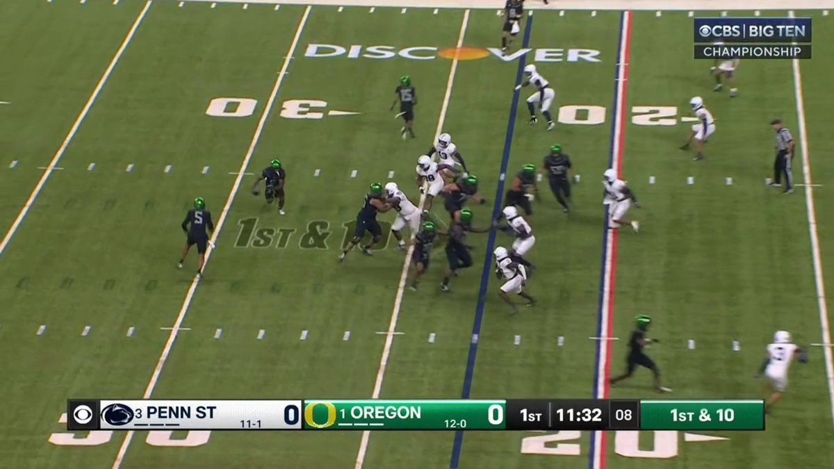 Please watch Zion Tracy make a TFL while an Oregon blocker is literally holding him from BEHIND. I’ve never seen a game reffed more poorly than last night