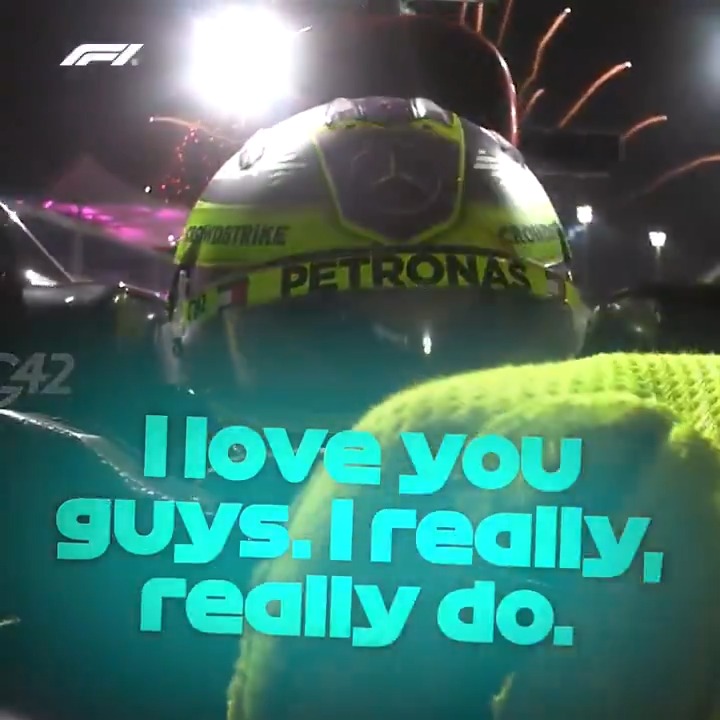 "I love you guys. I really, really do" Lewis signs off his time with Mercedes in style #F1 #AbuDhabiGP