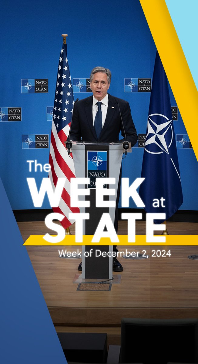 This week at State, President Donald J. Trump travels to Angola to spotlight how U.S. infrastructure investments are connecting southern Africa to the global economy. And Secretary Antony Blinken travels to Belgium for meetings with NATO Foreign Ministers, followed by Malta for OSCE meetings.