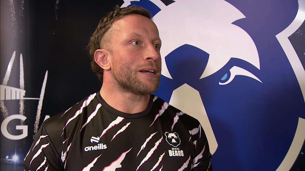 "We have to remember this is not our podcast, this is serious TV business!" 😂 ryan wilson chats to Bristol Bears 🐻' Max Lahiff before kick-off at Ashton Gate 🐻 #InvestecChampionsCup