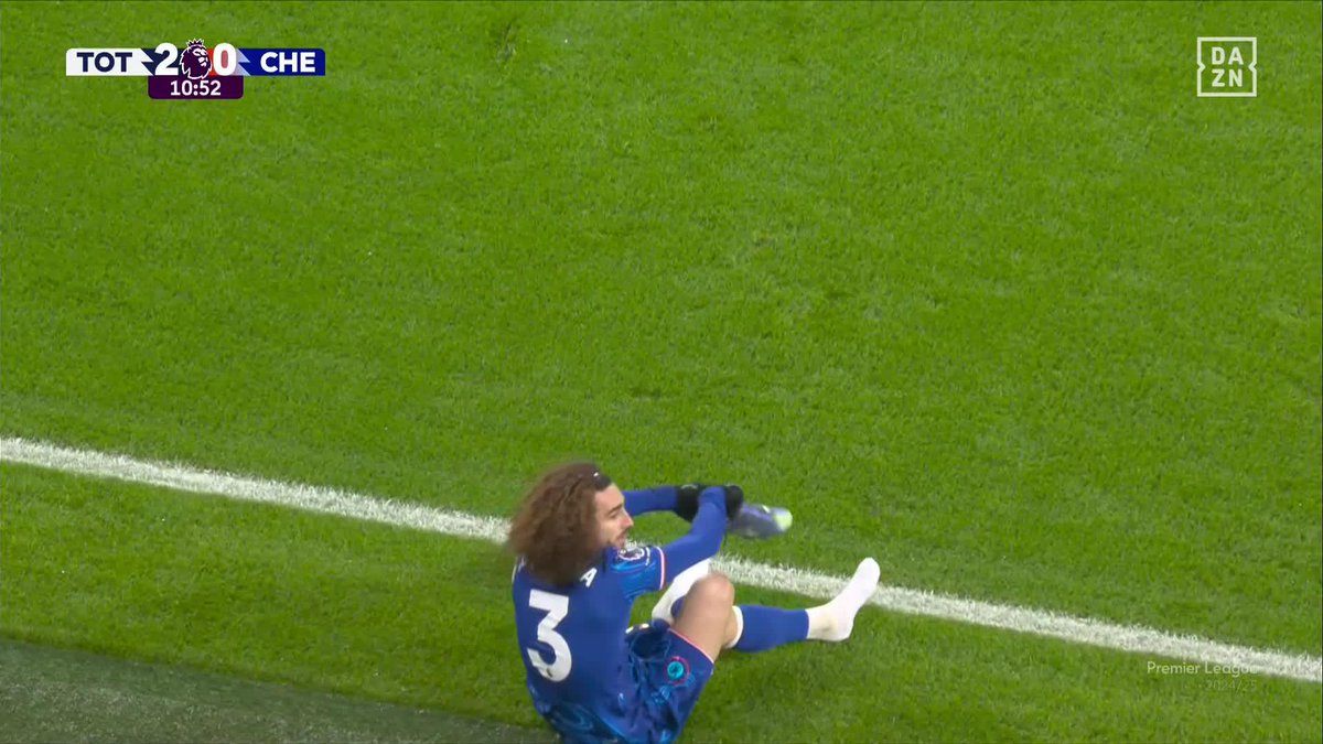 😳 Dos resbalones de Cucurella y dos goles del Tottenham 😱 En el 0-2 se cansa y se cambia las botas