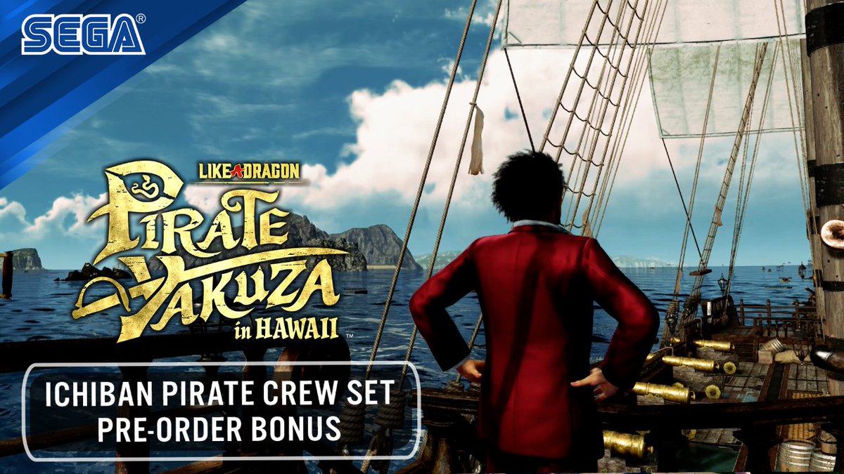 Ichiban and Nancy are joining the Like a Dragon Day festivities🦞 Here's your first look at the Ichiban Pirate Crew Set included with pre-order of Like a Dragon: Pirate Yakuza in Hawaii, coming Feb 21st🏴☠